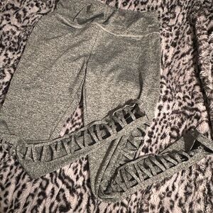Gray Cutout Leggings